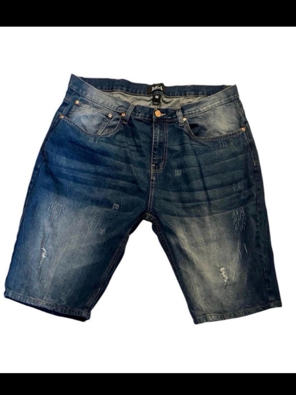 Refuel Slightly Distressed Fashion Denim Shorts
